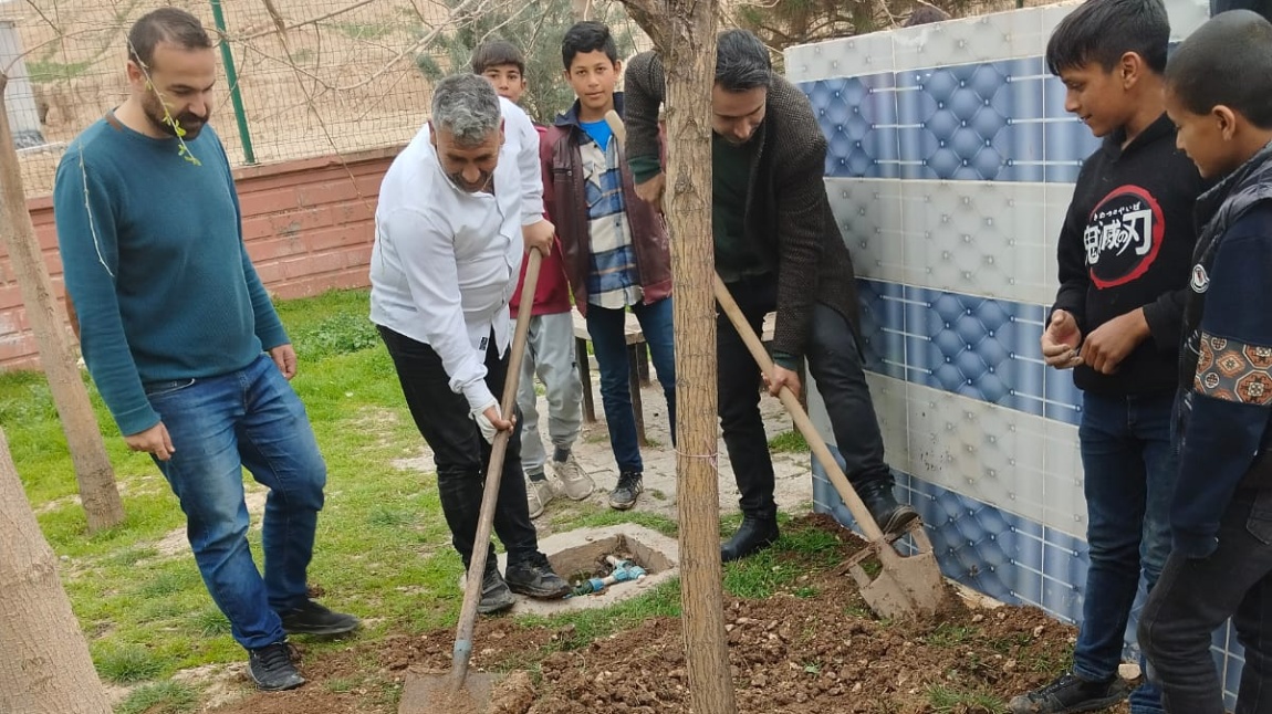 Okul aile birliği başkanımız Mustafa AKKAN'ın yardımlarıyla gerçekleştirdiğimiz okulumuzu ağaç dikerek yeşillendirme çalışmalarımızı gerçekleştirdik.